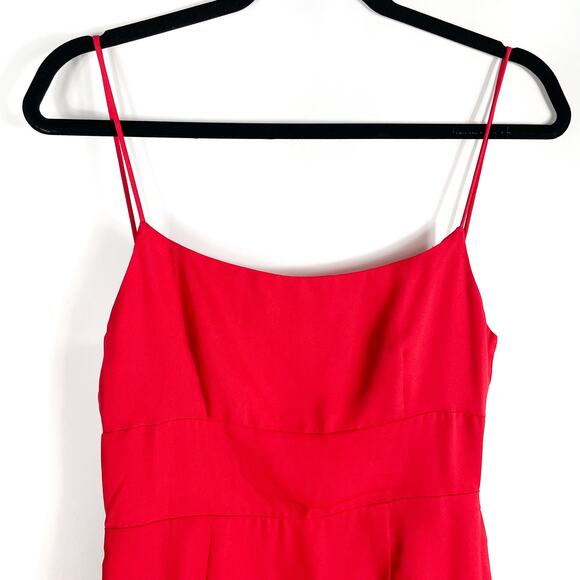 Superdown Dixie Backless Chiffon Mini Dress Red Open Back Spaghetti Straps Sz M - Picture 6 of 12